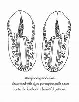 Moccasins Thanksgiving Historically Culturally sketch template