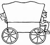 Wagon Clipart Pioneer Covered Oregon Trail Drawing Coloring Clip Western Cliparts Expansion People Silhouette Template Mormon Pages Easy Drawings Cartoon sketch template