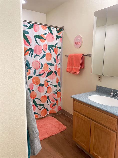 peach themed bathroom makeover     bathroom makeover