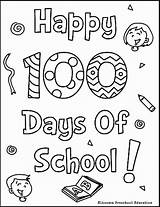 School Coloring 100 Days 100th Pages Printable First Kindergarten Activities Printables Happy Sheet Sheets Worksheets Color Fun Crafts Clipart Project sketch template