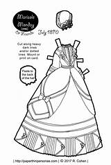 Paper Doll Dress Marisole Monday Printable Victorian 1870 Dolls Paperthinpersonas Friends Pdf sketch template