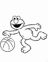 Elmo Plays Basketball Coloring Pages K5 Worksheets sketch template
