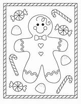 Gingerbread Coloring Christmas Kids Pages Man Printable Printables Boy Crafts Color Colouring Sheets Activities Girl Preschool Template Ginger Bread Holiday sketch template