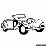 540k Mercedes sketch template