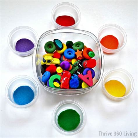 color sorting activity  thrive  living color sorting