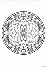 Mandala Pages Adults Coloring Kids Color sketch template