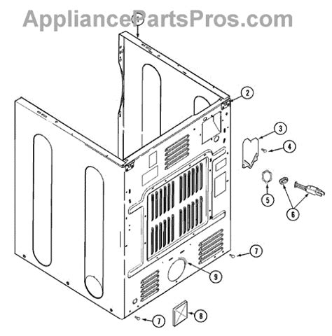 parts  maytag mdeayw cabinet rear parts appliancepartsproscom