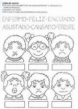 Emociones Sentimientos Ninos Expresiones Clase sketch template