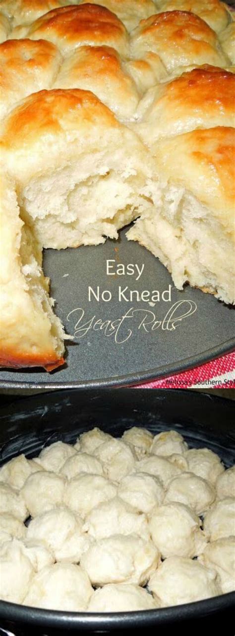 easy  knead yeast rolls recipe  melissas southern style