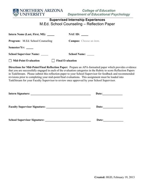reflection paper med school counseling college  education