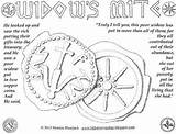 Mite Coloring Pages Widow Joseph Widows Mark St Luke Saint Sunday School Activity Crafts Mites Printable Jesus Catholic Gift Feast sketch template
