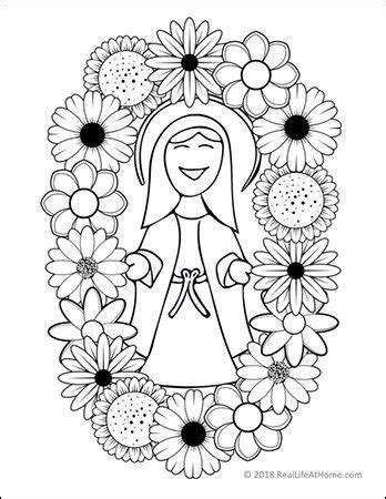 mary coloring pages perfect     crowning printables