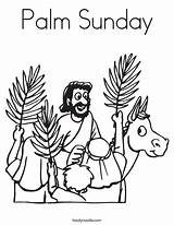 Coloring Palm Sunday Print sketch template