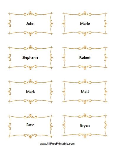 place cards  wedding  printable