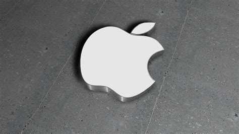 white apple logo on cement floor hd apple wallpapers hd
