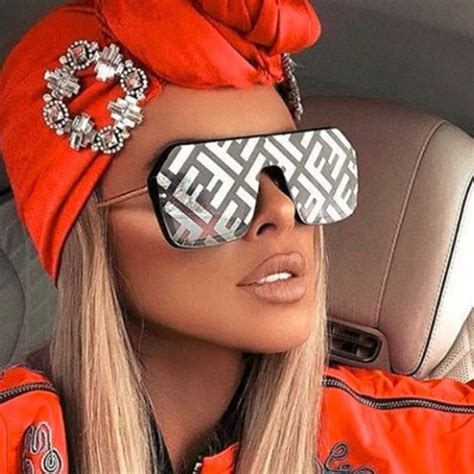 luxury brand women s sunglasses 2021 trend one piece lens rimless