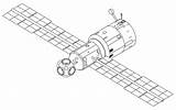 Satellite Drawing Easy Drawings Space Paintingvalley Collection Getdrawings Salyut Dos Module Mir Core sketch template