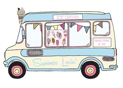 ice cream truck clipart    cliparts  images