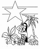 Coloring Hawaii Pages Beautiful Girl Becomes State sketch template
