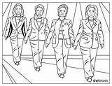 Clinton Hillary Coloring Getcolorings Pages Getdrawings sketch template