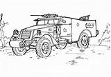 Coloring Army Pages Vehicles Military Car War sketch template