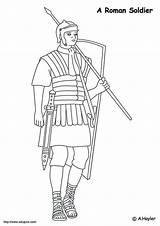 Romeinse Soldaat sketch template