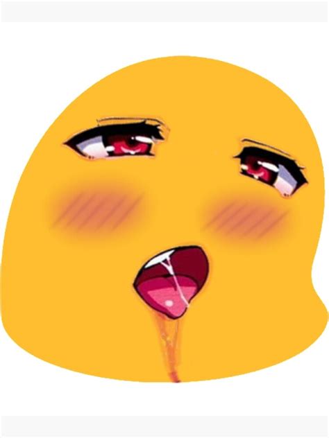 Hentai Forever Biting Lip Emoji Poster For Sale By Sirmemesalotr