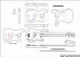 Bass Guitar Fender Electrico Bajo Cad sketch template