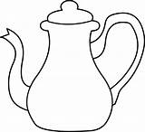 Kettle Tea Coloring Clip Clipart Cliparts Favorites Add sketch template