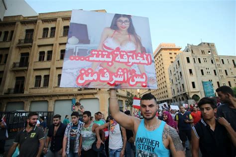 tens of thousands march in beirut you stink protest