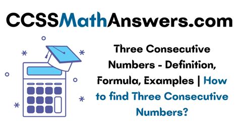 consecutive numbers definition formula examples   find