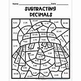 Decimals Subtracting sketch template