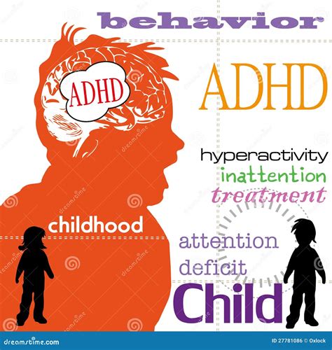 attention deficit hyperactivity disorder royalty  stock image