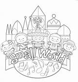 Disney Small Disneyland Coloring Pages Fantasyland Walt Resort Magic Stationary sketch template