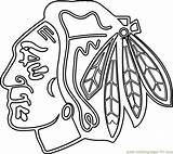 Blackhawks Chicago Logo Coloring Pages Nhl Coloringpages101 Color Sports sketch template
