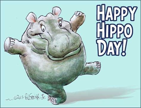 celebrate hippo day   herds  hippopotami
