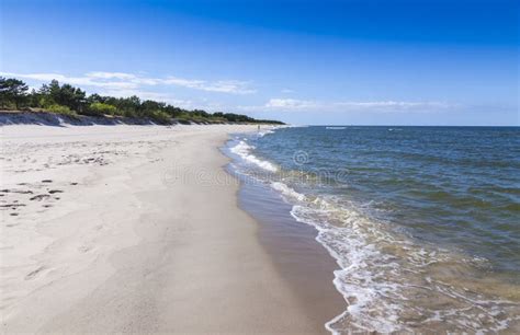spiaggia sabbiosa sulla penisola dei hel mar baltico polonia immagine stock immagine