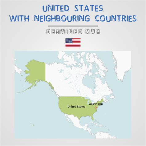 United States Map With Neighbouring Countries Download