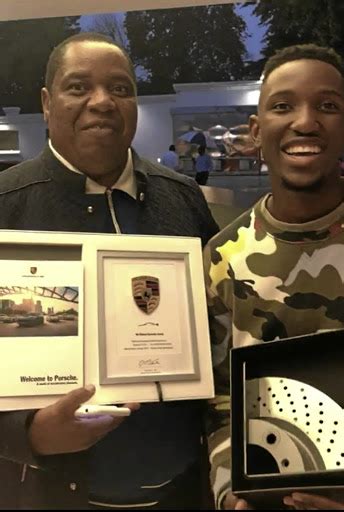 robert gumede spoils son with porsche for passing matric