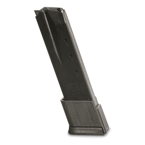 promag ruger sr extended magazine  acp  rounds blued steel  handgun pistol
