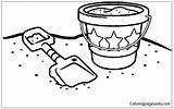 Bucket Coloring Beach Template sketch template