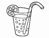 Soda Refresco Copo Refrigerante Verre Colorare Coloriage Bicchiere Colorier Disegno Bebidas Pintar Boisson Coca Bibite sketch template