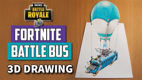 drawing fortnite battle bus drawing time lapse youtube