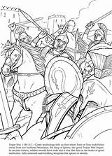 Trojan Norse Coloringhome Warrior Doverpublications sketch template