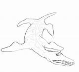 Liopleurodon Dinosaur Sketchdaily Coloringhome sketch template