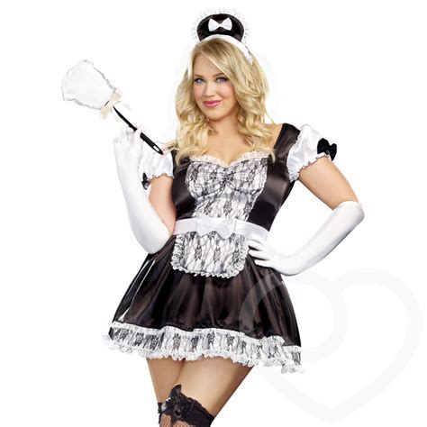 dreamgirl plus size maid for you french maid costume set lovehoney