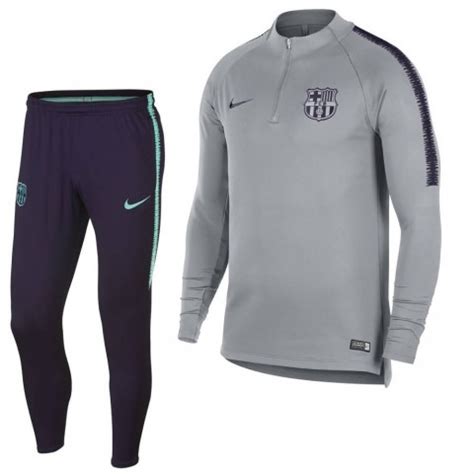 nike fc barcelona dry squad drill trainingspak   wolf grey paul pessel sport soccer