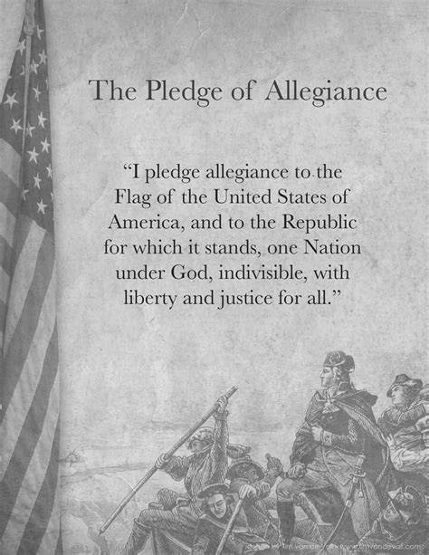 pledge  allegiance words printable social studies