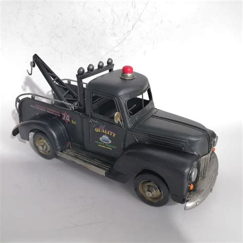 black tow truck vintage style automobilia perfect gift home