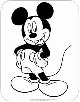 Mickey Mouse Coloring Pages Disney Hips Hands Pdf sketch template